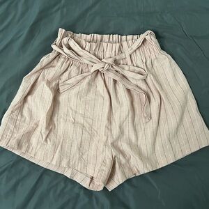 2/$20 🎀 Zaful Pink Striped Paperbag shorts